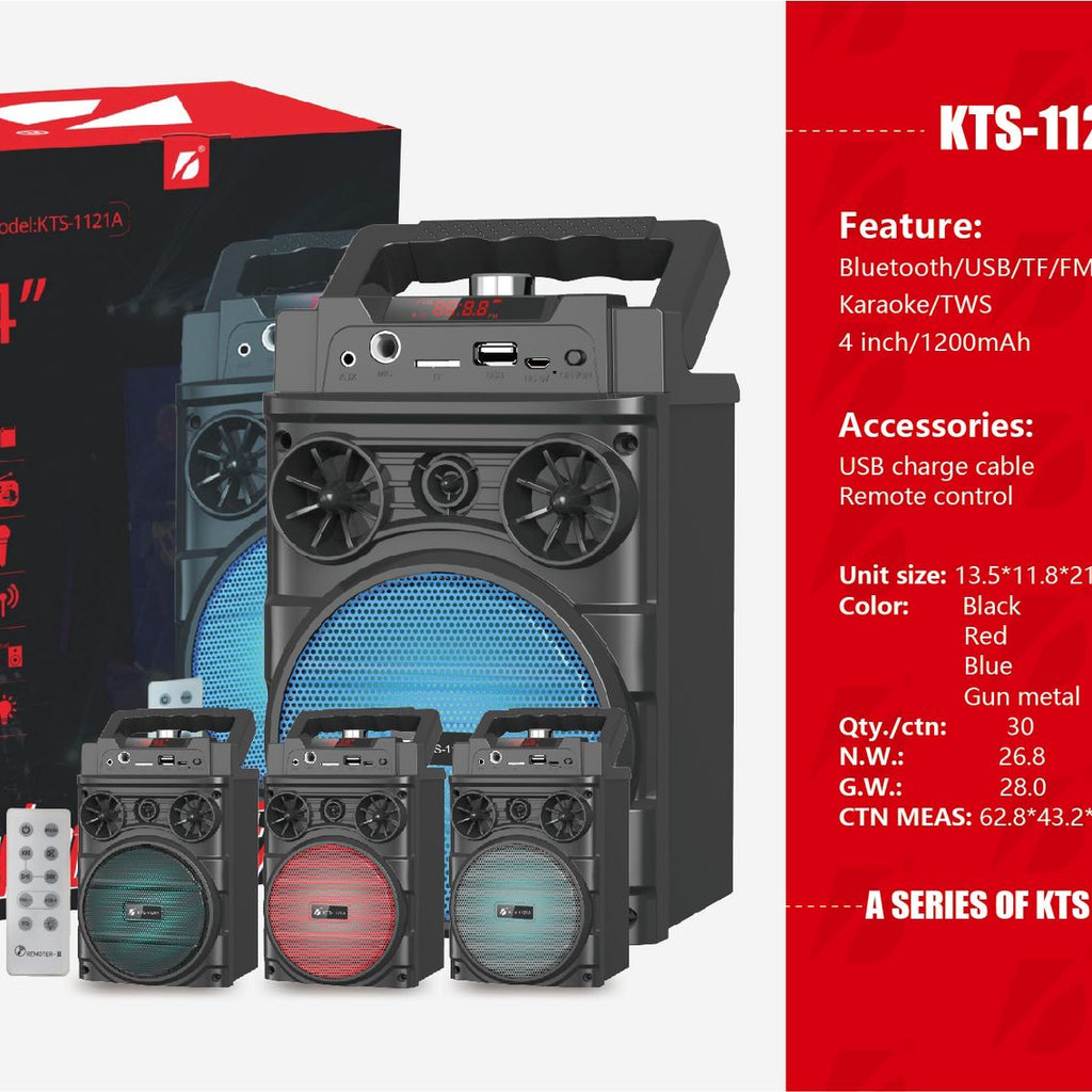 KTS‑1121A 4″ Portable Bluetooth Speaker